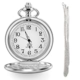 Sangcca Montre de Poche Vintage à Quartz avec Chaîne