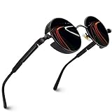 CGID E72 Lunettes de soleil homme femme ronde polarisées