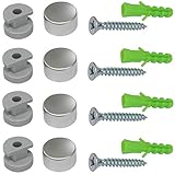 AERZETIX: 4 Console Patte Support Rond Mural Fixation