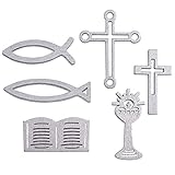 FEPITO Décorations en Bois argentées Confirmation Scatters