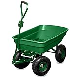 TERRE JARDIN Brouette de Jardin 4 Roues gonflables