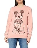 Disney Femme Mickey Forward Sketch Sweat Shirt, Rose