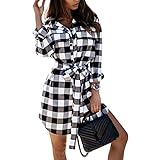 ORANDESIGNE Chemise Jupe Femme Ample Décontractée Manche