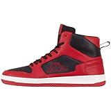 Kappa Chaussures de Course Unisexes Lineup, Rouge/Noir,