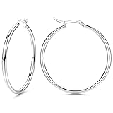 Chriscoco Boucles d'Oreilles Créoles Argent pour Femme