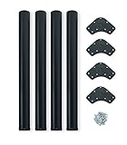 Emuca - Pieds de table réglables Ø60x710mm, set de