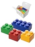 Zebrix Lot de 25 blocs de construction XXL - 4 couleurs
