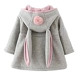 EDOTON Bébé Filles Manteau avec Boule de Poils Charmant