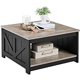 Yaheetech Table Basse Carrée Table de Salon en Bois