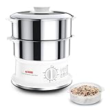 Seb Cuiseur Vapeur série Convenient 2 bols inox, Capacité