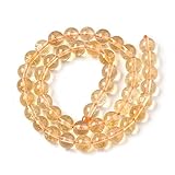 ZEMRIO Perles en pierres précieuses de citrine, en