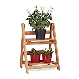 Relaxdays 10020745 Escalier pour plantes bois échelle