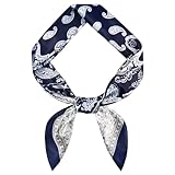 DAMILY Bandana 90x90 Femme Foulard Carré De Soie Écharpe