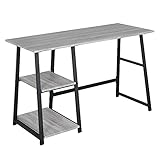 WOLTU® TSG25gr Bureau d'ordinateur avec 2 étagères,Table