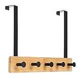 JSVER Patère de Porte à Suspendre 5 Crochets, Crochets