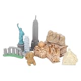 Aladeno 10 pièces Figurines de bâtiments Anciens Miniatures