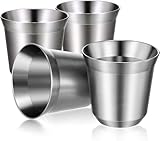 Lot de 4 tasses à expresso en acier inoxydable - 80