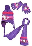 Hello kitty Echarpe, bonnet péruvien et gants enfant