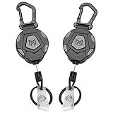 MNGARISTA Paquet de 2 porte-clés rétractables, porte-badge