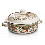 Rongxze Cocotte en Émaillée avec couvercle,Casserole