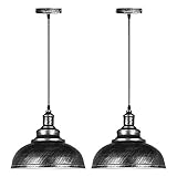 iDEGU Lot de 2 Suspension Luminaire Industrielle Lustre