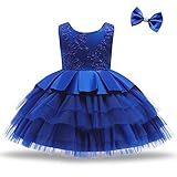NNJXD Bébé Fille Robe Fleur Dentelle Princesse Tutu