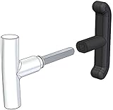 paire de poignées en ABS et aluminium satiné pour basculant/garage