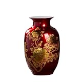 Vase oriental en céramique avec motif pivoine pour