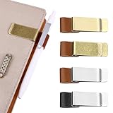 Giantree Lot de 4 porte-stylos en métal rétro en cuir