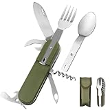 Snowtain Couverts Camping 7 en 1 en Acier Inox – Kit