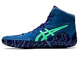 ASICS Chaussures de lutte Aggressor 5 pour homme, Azuré/feuille