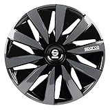 Jeu d'enjoliveurs Sparco Lazio 15-inch noir/gris