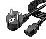 Ywcking 1.8m Câble d'alimentation,EU Schuko CEE7 Prise