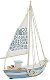 Voilier en Bois avec 13 LED Blanc/Chaud, env. 21,5