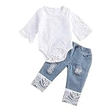 MFQZ Ensemble de vêtements pour bébé fille avec jean