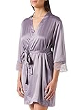 Iris & Lilly Peignoir/Kimono en Dentelle et Satin Femme,