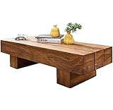 FineBuy Table Basse Bois Massif Sheesham Table de Salon