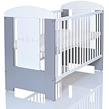 Lit Bebe 120x60 cm Blanc avec Matelas | Regable Niveaux