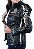 Urban Leather 58 Veste de Moto avec Protections - Femme