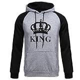 Onsoyours Sweats à Capuche pour Les Couples à Manches