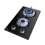 Hermitlux Plaque de Cuisson Gaz 2 Feux Encastrable,