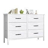 LYNCOHOME Commode avec 6 tiroirs en Tissu, Commode
