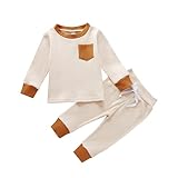 Pyjama Ensemble Enfant Bébé Garçon Fille Top à Manches