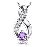 JewelryPalace Infini Amour Pendentif Amethyste Naturelle