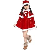 Feelcrag Robe Noël Bébé Fille Robe + Chapeau en Écharpe