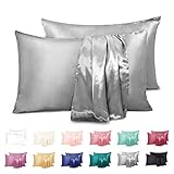 Duerer Lot de 2 taies d'oreiller en Satin, 100% Microfibre