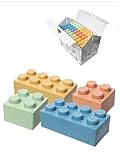 Zebrix Lot de 25 blocs XXL 4 couleurs pastel Grands