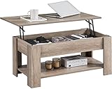 Yaheetech Table Basse avec Plateau Relevable Table