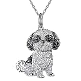DUTACK Shih Tzu Collier avec pendentif pour femme –