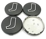 Rondell 2570-00 Lot de 4 cache-moyeux d'origine Noir